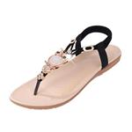 RAISINGTOP Dressy Women Rhinestone Owl Sweet Sandals Clip Toe Thong Sandal Dress Beach Shoes Comfortable Elegant