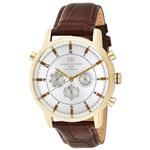 Tommy Hilfiger Men's 1790874 Gold-Tone Watch with Brown Leather Band