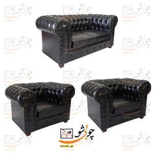 مبل تمام چستر چرم نیم ست