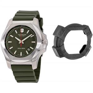 Victorinox I.N.O.X. Green Dial Silicone Strap Men's Watch 241683.1 