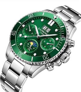 Swiss Brand Luxury Luminous Waterproof Watch Mens Automatic Mechanical Wrist Watch Silver Stainless Steel 