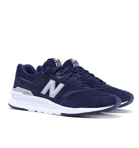 New Balance CM997 Leather Contrast Navy Trainers 