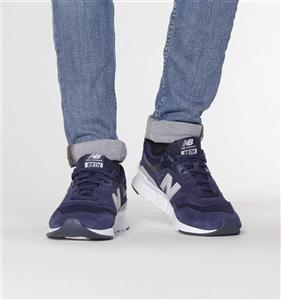 New Balance CM997 Leather Contrast Navy Trainers 