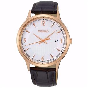 ساعت مچی سیکو مدل SGEH88P1 SEIKO Brown Leather Watch-SGEH88P1