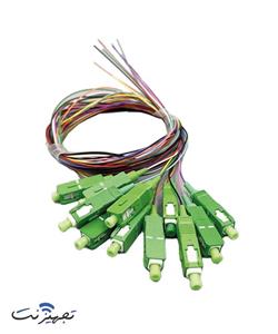 پیگتیل فیبر نوری SC سینگل مود APC رنگی نگزنس قطر 3 میلی متر متراژ 1.5 