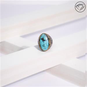 انگشتر هولیت فیروزه ای مدل GA-1212