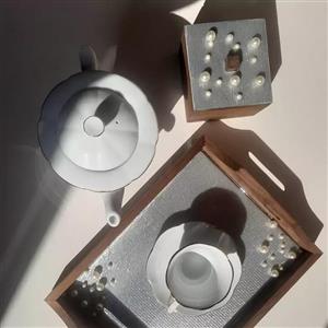 ست پذیرایی چوبی، چوب روس و رزین کد 82615