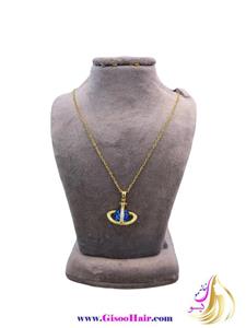 گردنبند پلاک زنجیر استیل طرح کهکشانی کد 511