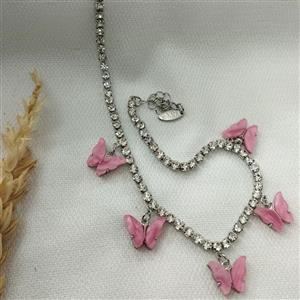 پابند با آویز پروانه و نگین برند ysx کد 5963