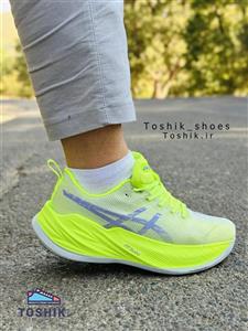 کتونی زنانه اسیکس مدل سوپر پلاست رنگ فسفری