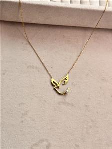 گردنبند استیل زنانه طرح پرنده کد ss09