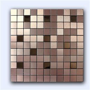 تایل بین کابینتی کد 5001NEW بژ و مس خشدار و آینه مسی