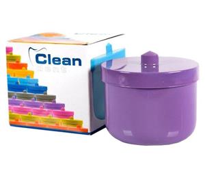 مواد و تجهیزات دندانپزشکی ظرف ضدعفونی کردن فرز Clean Dent  تکساز ایده  سفید 