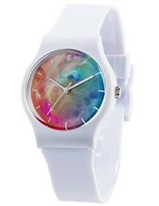 Tonnier Watches Resin Super Soft Band Student Watches for Teenagers Young Girls Starry 