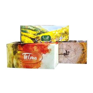 دستمال کاغذی جعبه ای تلما 150 برگ دولا