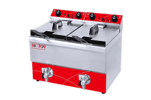 سرخ کن برقی دو لگن 24 لیتری شیردار VICTOR 12+12