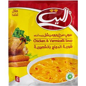 سوپ مرغ و ورمیشل نیمه آماده الیت 70 گرم