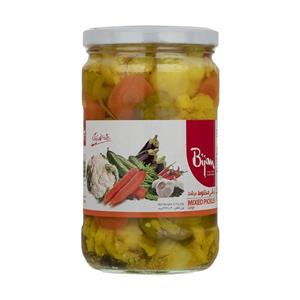 ترشی مخلوط درشت بیژن 630 گرمی