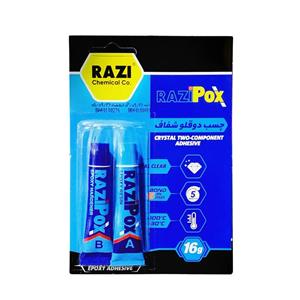 چسب دوقلو رازی پوکس رازی اپوکسی شفاف خشک شدن در 5 دقیقه 16 گرم 