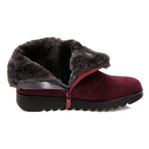 Women's Ankle Boots Winter Zipper Non-Slip Warm Winter Shoes Snow Boots Mother Shoes Size 35-41