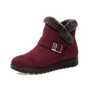 Women's Ankle Boots Winter Zipper Non-Slip Warm Winter Shoes Snow Boots Mother Shoes Size 35-41