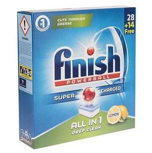 قرص ظرفشویی فینیش مدل All In 1 Lemon بسته 42 عددی Finish All In 1 Lemon Dishwasher Tablets Pack Of 42