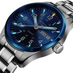 Swiss Luxury Watch Brands Analog Quartz Watch Luminous Tritium Gas Silver Stainless Steel Fashion Watch for Men