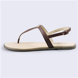 SANDALUP Flat Thong Sandals with Triangle Metal for Women 