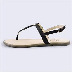 SANDALUP Flat Thong Sandals with Triangle Metal for Women 