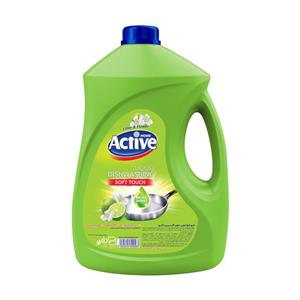 مایع ظرفشویی سبز اکتیو هوم با رایحه لیمو و گلهای خوشبو 2000 گرم