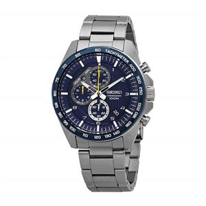 ساعت مچی عقربه ای مردانه سیکو  مدل  SSB321P1 Seiko Chronograph Motor Sports 100m Blue Dial Watch SSB321P1