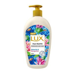 مایع دستشویی Aqua Sparkle لوکس سفید حاوی گلیسیرین و مرطوب کننده گیاهی با رایحه نیلوفر آبی و ترنج 500 میلی لیتر 