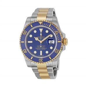 Rolex Submariner Blue Dial Stainless Steel and 18K Yellow Gold Bracelet Automatic Men's Watch 116613BLSO 