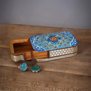 جعبه جاکارتی خاتم کاری کد 371