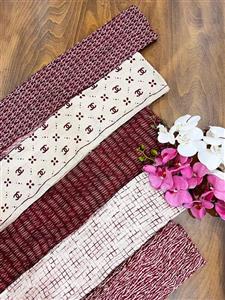 شال چاپی پلیسه طرح دار 89 فروش کد 5003
