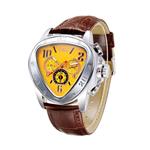 Romacci Man Mechanical Wristwatch Triangle Case Semi Automatic Watch with Date/Week/24H Sub-dials