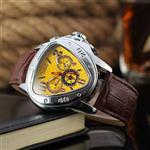 Sweetbless Wristwatches Men Triangle Date/Week/24Hours Auto Mechanical Watch