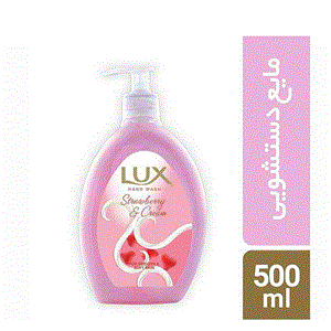 مایع دستشویی لوکس حاوی عصاره توت فرنگی و کرم مرطوب کننده حجم 500 گرم Lux Strawberry and Cream Washing Liquid 500ml