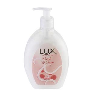 مایع دستشویی لوکس حاوی عصاره هلو و کرم مرطوب کننده حجم 500 گرم Lux Peach and Cream Washing Liquid 500ml