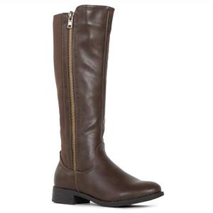 RF ROOM OF FASHION Women's Western Knee High Low Stacked Heel Riding Boots