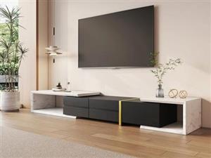 میز تلویزیون لاکچری مدرن سفید مشکی TF422