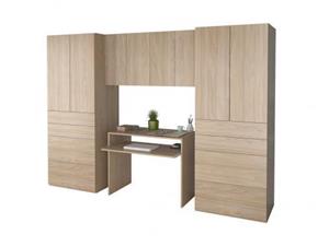 ست میز تحریر کتابخانه با کمد مینیمال ST816