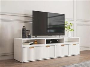 میز تلویزیون لاکچری سفید متحرک TF424