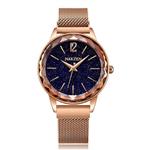 Women's Watch Nakzen Gold Women Quartz Wrist Watch with Crystal Dial and Dimond Watch Waterproof Casual Fashion Starry Sky Watches for Girls