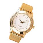 START Fashion Women Diamond Golden Stainless Steel Wrist Watch Bracelet