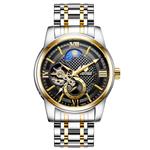 Tevise Automatic Mechanical Watch Brand Luxury Stainless Steel Mens Business Wrist Watches Moon Phase Luminous Pointer