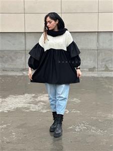 مانتو ترکیبی مدل نبات حانی گلی