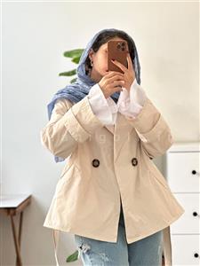 ترنچ کت آستر دار مدل مهر حانی گلی