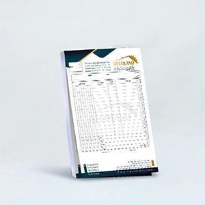 فاکتور تک برگی گلاسه 135 گرم چهار رنگ