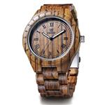 Uwood Luxury Brand Zebra Sandal Wooden Mens Quartz Watches Fashion Natural Wood Watch